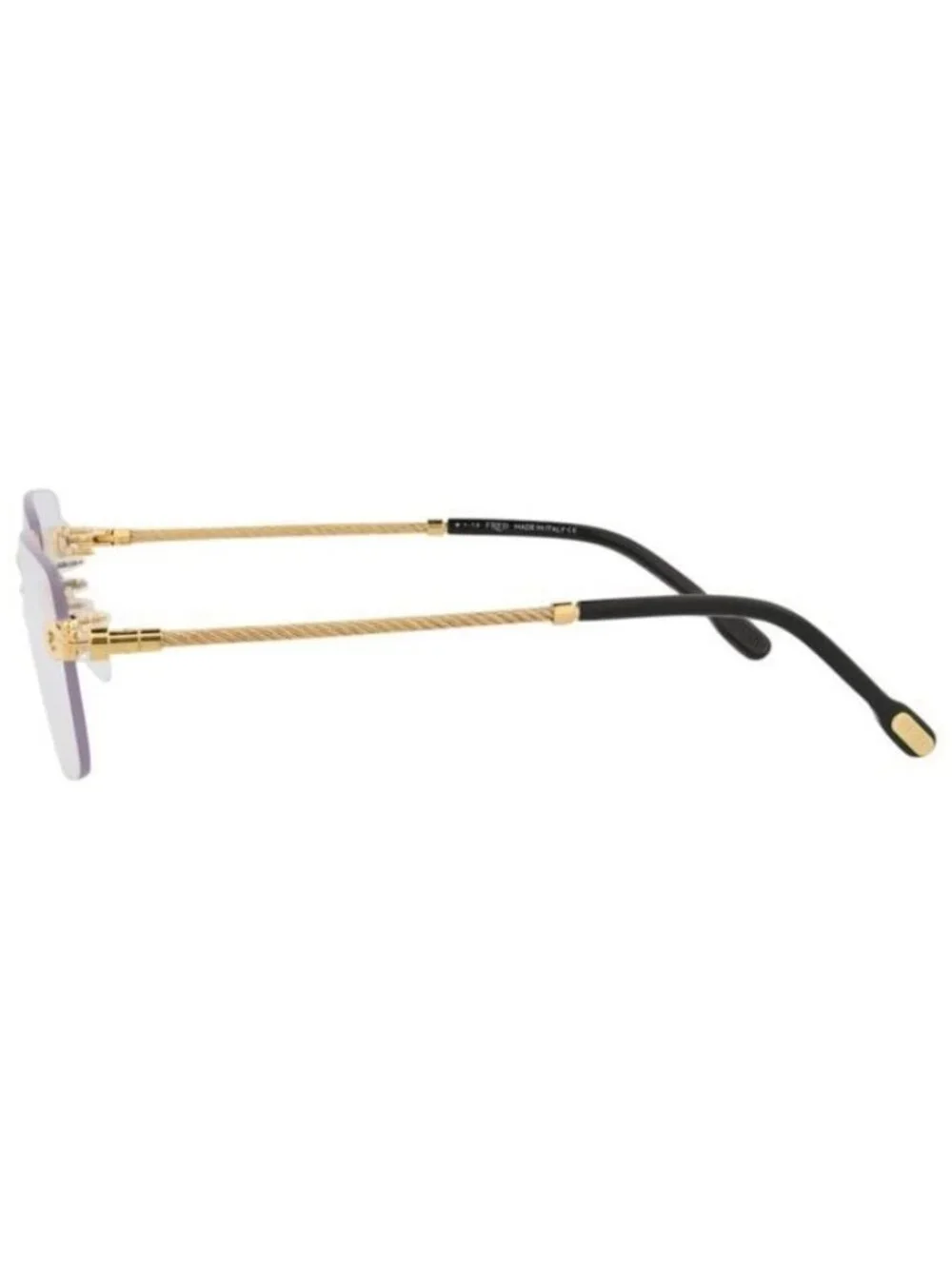New Fred Womens Square/Rectangle Gold Gold Transparent Fashion Designer Eyeglass